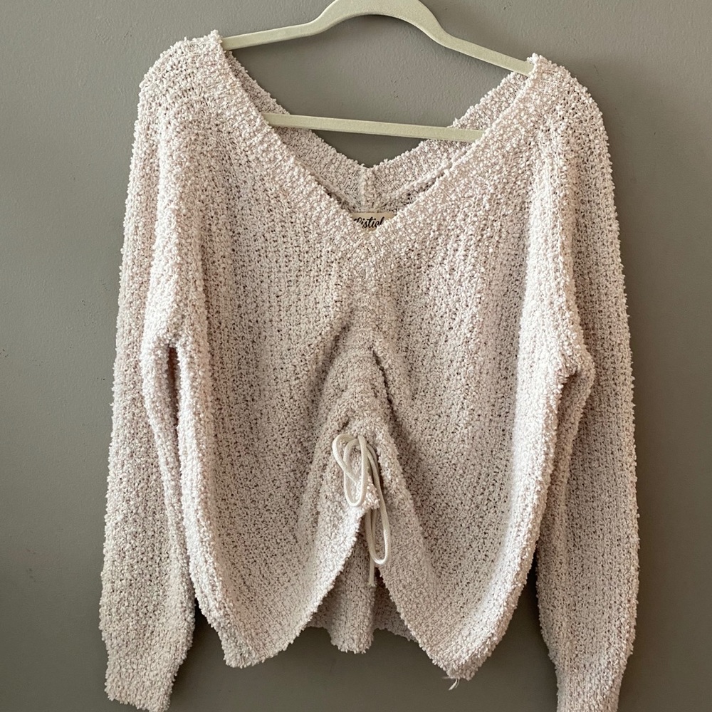 Listicle Scrunched Sweater